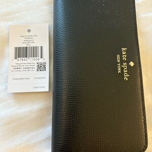 Kate Spade Black Textured Wallet